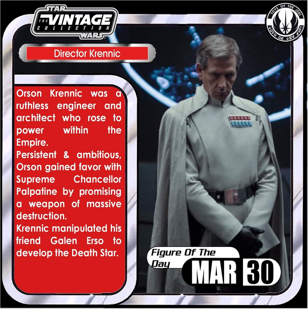 ToysJedi's tweet photo. #ActionFigureOfTheDay #DirectorKrennic from #RogueOne line This line has some good sculpts & in this case, the headsculpt is good, but the paint application isn't. This head, photoreal deco & a superarticulated body would really give this figure some life #DefinitelyNotDefinitive https://t.co/a3Th1wOYu3