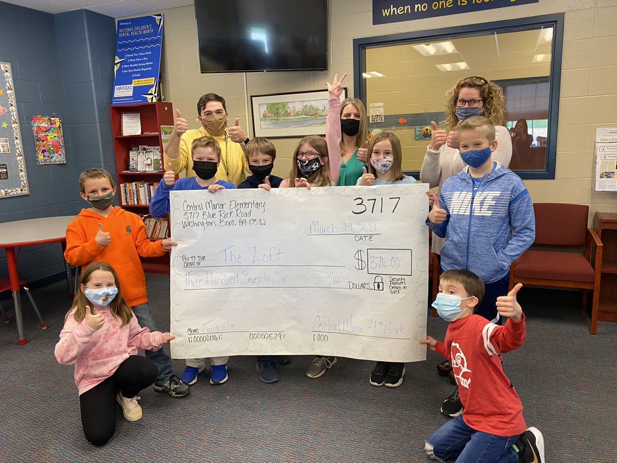 Brian Malek (@mrmalek_gr3) on Twitter photo Way to go CM 4th grade! $376 recently donated to The Loft from their grade level service project. This will go a long way to help PM Families in need. <a href="/pennmanor/">Penn Manor SD</a> <a href="/CentralManorPM/">Central Manor Elem</a> Way to go CM 4th grade! $376 recently donated to The Loft from their grade level service project. This will go a long way to help PM Families in need. <a href="/pennmanor/">Penn Manor SD</a> <a href="/CentralManorPM/">Central Manor Elem</a>