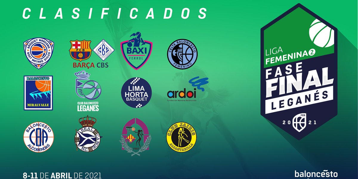 sergiogma11's tweet photo. Fase Final de #LF2 a #LFEndesa definida

Vistazo rápido a cada grupo

G1
@FCBbasket_fem
@Celtabaloncesto
@cbalcobendas
 
G2 
@basketleganes
@LimaHortaBasket
@CPMiralvalle
 
G3
@UniFerrol
@CBJairis
@MaresmeBoet3V 

G4
@FNBardoi
@FemSantAdria
@realcanoe

https://t.co/erdnKcrGZ8 https://t.co/GjWo0QEKA5