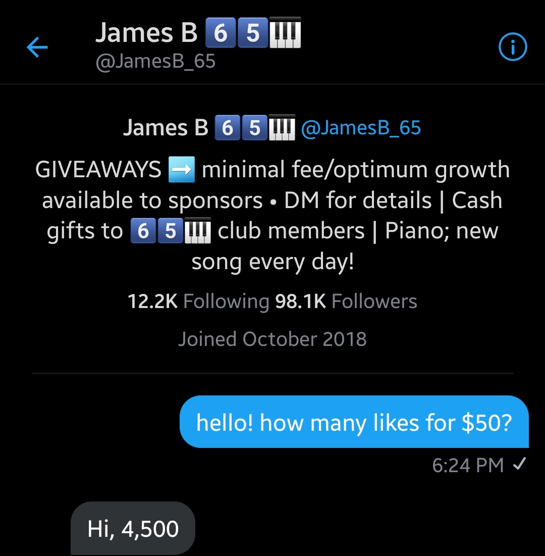 ksoosarchive's tweet photo. i got a deal with @JamesB_65! this is for dks1!! 💪🏽

4,500 likes for $50! rt &amp; like this tweet and make sure to follow @JamesB_65 in order for your like to be counted!

money will be given to @DOHSquad! https://t.co/wDxVligu8Q