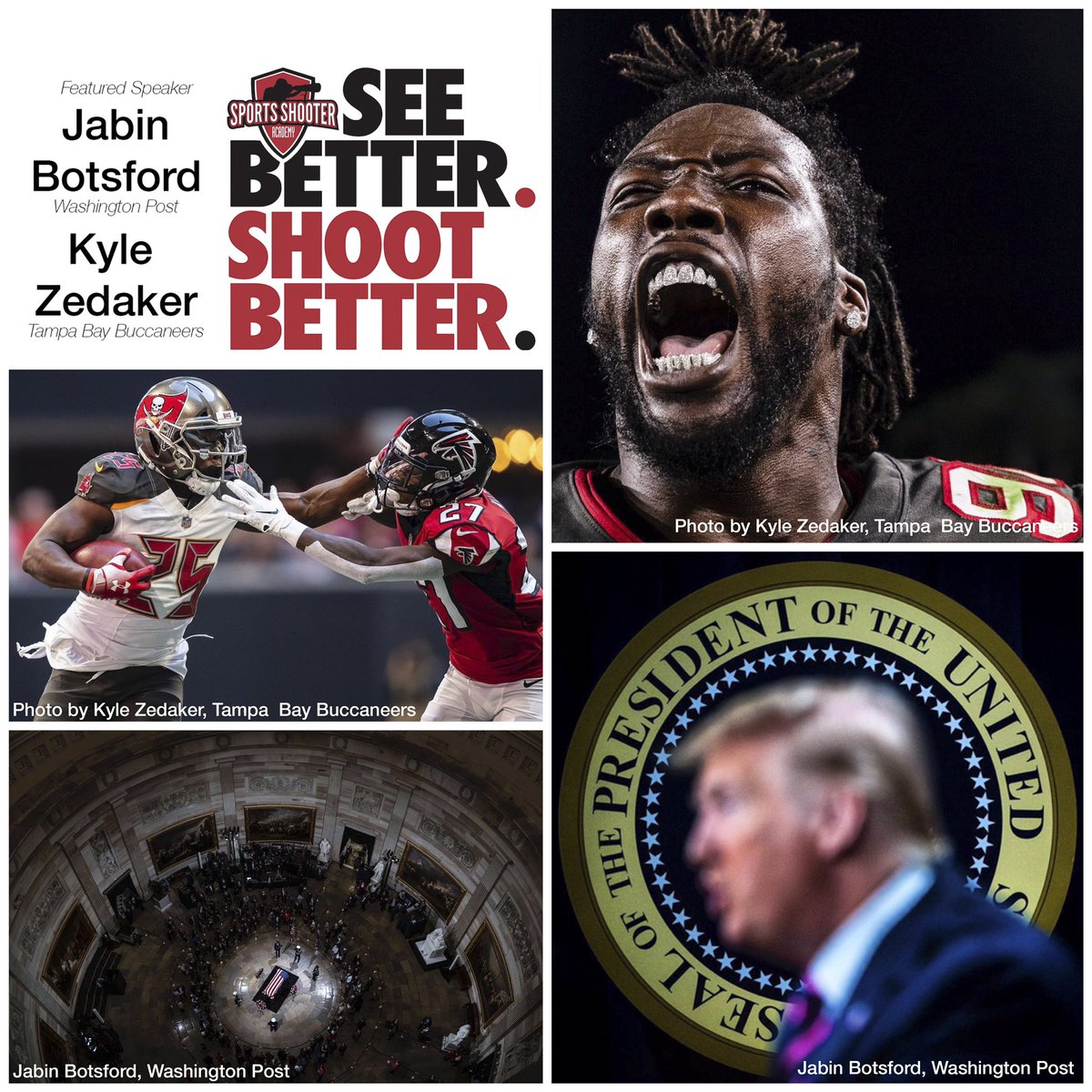 SS_Academy's tweet photo. The COOLEST photography event of the year returns virtually April 16-18. Sports Shooter Academy 2021 featured speakers are WaPo's @jabinbotsford and Tampa Bay Bucs'@kyle_zedaker. Check it out here: https://t.co/j7GRRImyye #seebettershootbetter #sportsshooter #sportsphotography https://t.co/epRVqxjOfW