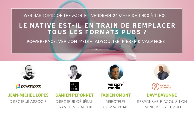 CB_Expert's tweet photo. Le #Native est-il en train de remplacer tous les autres formats pubs ?
Un sujet dรฉbattu par 4 experts du marchรฉ avec @Ratecard_fr:
@jmlopes156 de #Powerspace
#DamienPeponnet d'@AdyoulikeFR
@o_fabien de @VerizonMedia_FR
#DavyBayonne de @Pierre_vacances
https://t.co/LIWB5oRvZk https://t.co/ibV6BdHw9K