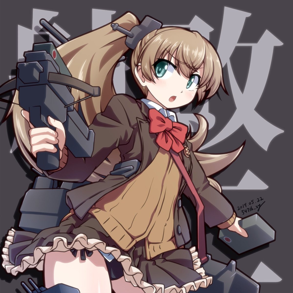 熊野(艦隊これくしょん) 「過去絵の再掲で熊野さんを描いた気に(以下略 」|547th_syのイラスト