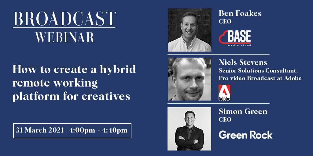 Join <a href="/Broadcastnow/">Broadcastnow</a> tomorrow to hear exclusive insights on to how create a hybrid #remoteworking platform from <a href="/basemediacloud/">base</a>, <a href="/Adobe/">Adobe</a> and <a href="/GreenRockTV/">Green Rock</a>. Register for free at bit.ly/3tGwvWn #broadcasting #tvproduction #contentcreation #technology #innovation