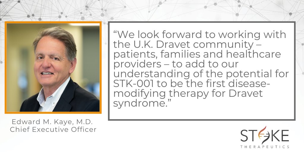 StokeTx's tweet photo. Stoke received MHRA authorization to initiate a Phase 1/2a study of STK-001 for the treatment of #Dravetsyndrome in the U.K. The study complements ongoing U.S. studies &amp; marks the first step in global expansion of clinical development of STK-001. For more: https://t.co/qV5hnGsbLs https://t.co/EdAtjzUcWF