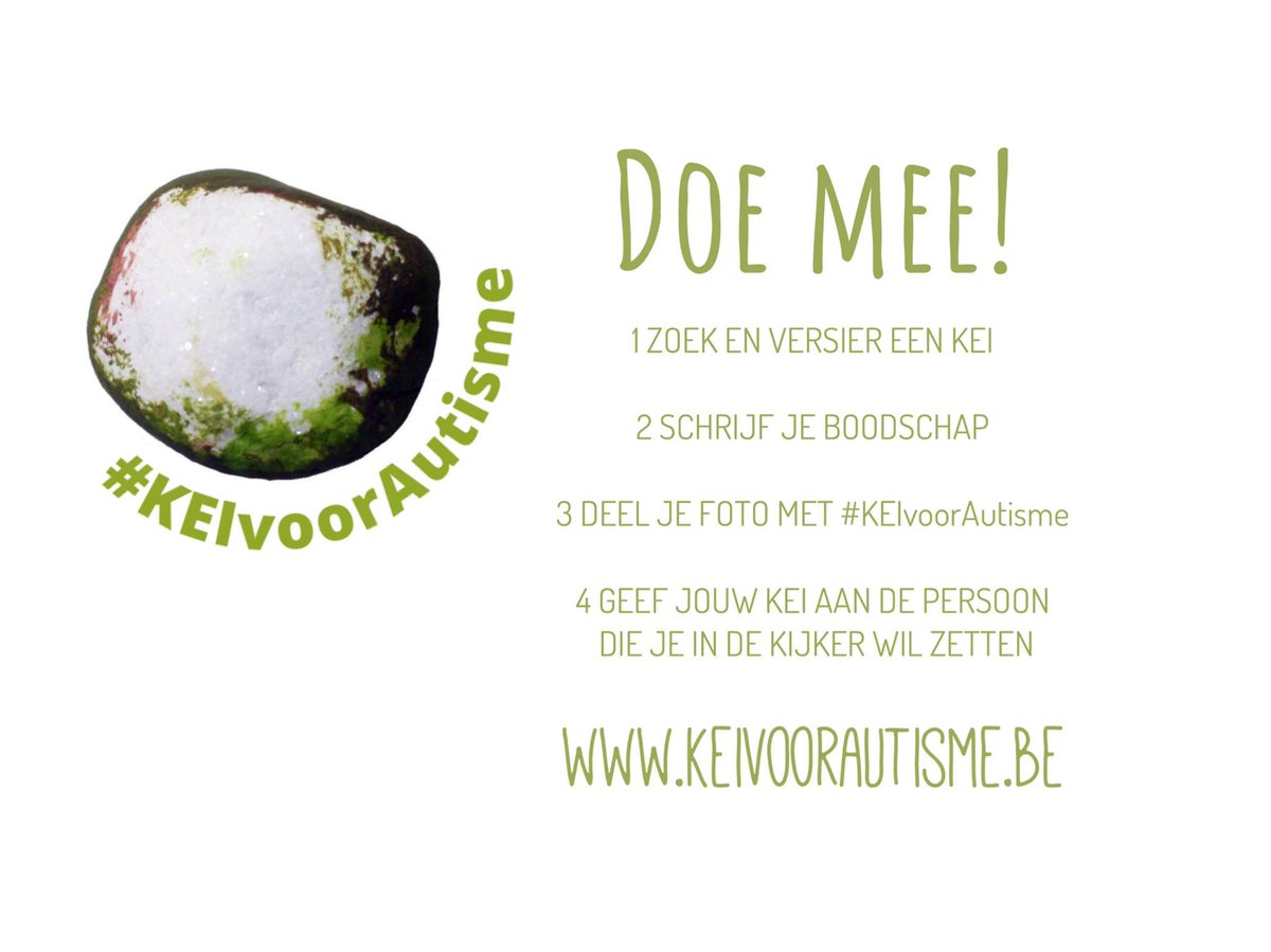 Wil jij jouw KEIvoorAutisme in onze kei galerij zien? Stuur een foto van jouw kei en/of boodschap naar ikdeelmijn@keivoorautisme.be en vertel ons voor wie en waarom je de kei maakte. Alle info op keivoorautisme.be #KEIvoorAutisme #autisme #wereldautismedag