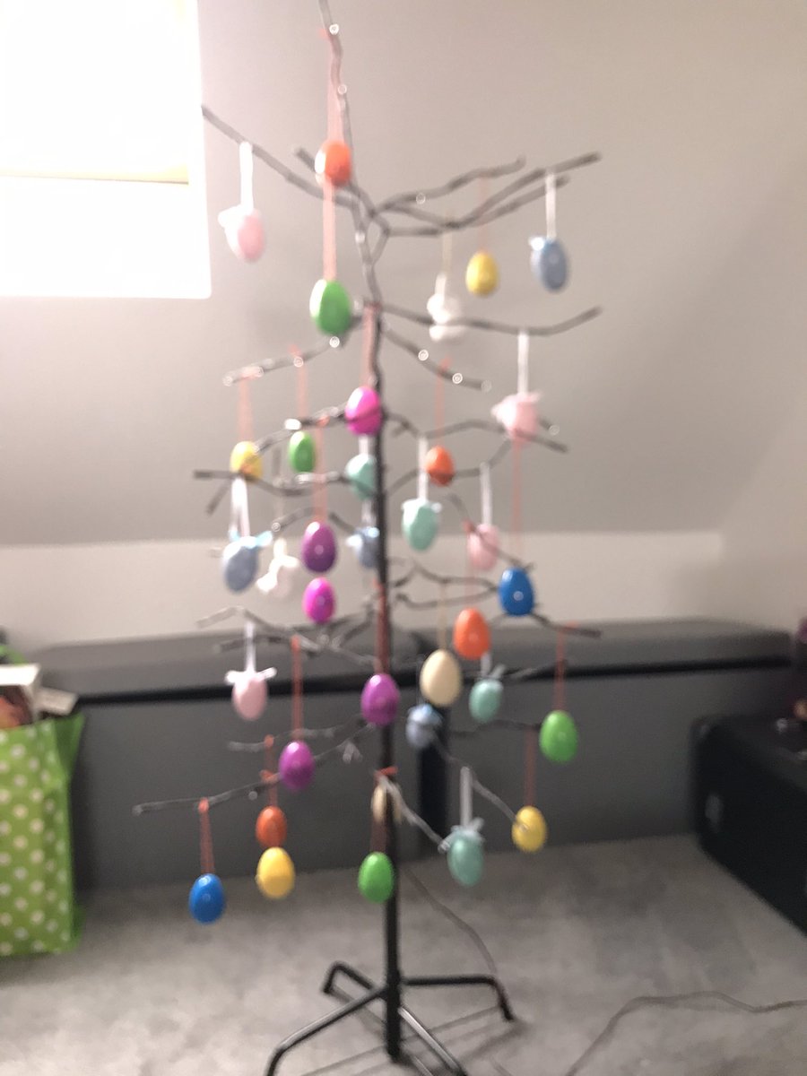 ailsadellb's tweet image. My Easter tree with eggs full of treats for the kids #LooseWomen