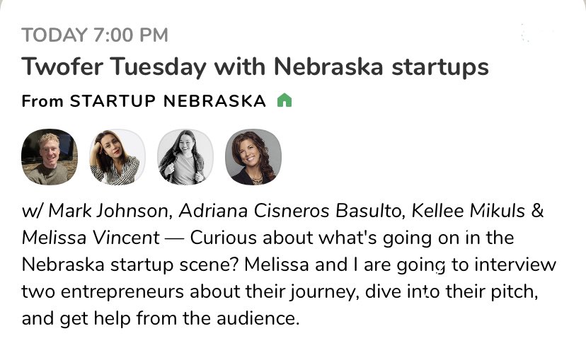 👋🏽 Please join me tonight as I share about @maxwellapphq along side our <a href="/Swishboom1/">Swishboom</a> friends, with the amazing <a href="/mvincentokc/">Melissa Vincent</a> and <a href="/philosophygeek/">Mark Johnson</a> #hrtech #futureofwork #startup #nebraska #omaha joinclubhouse.com/event/M66bEWoA