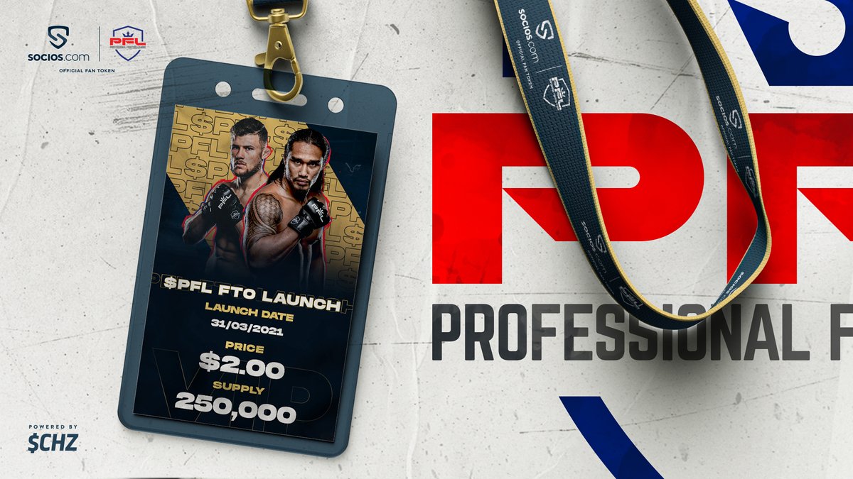 socios's tweet photo. 👊Your exclusive invitation to the @ProFightLeague FTO is here.
- Date: 31/03/21
- Time: 17:00 CEST
- Price: $2.00
- Location: Socios App
- Supply: 250,000
$PFL ⚡️ $CHZ https://t.co/M8j2LMamOQ