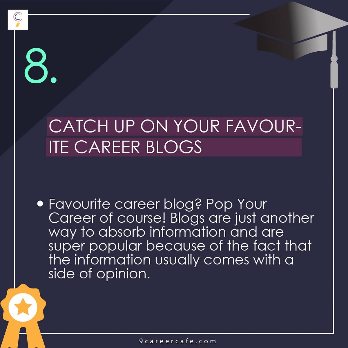 9CareerCafe's tweet photo. Here are the last 3 points on boosting your career.
Stay tuned for more and follow @9CareerCafe
#careeropportunity #careerguidance #careergoals #careeropportunities #careerplanning #careercoaching #guidance #reading #careercounselling #passionate #life #careerlife #lifestyle https://t.co/vzGr7DcqGt