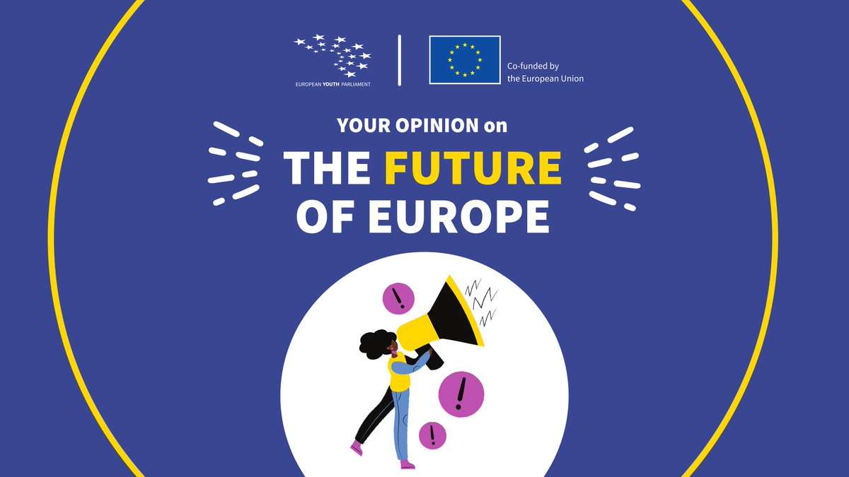 European Youth Parliament (@eyp_network) on Twitter photo 📣Hey #YoungEurope, it is YOUR time to shine!
🌟With the support of the <a href="/Europarl_EN/">European Parliament</a>, we are seeking youth opinions ahead of the upcoming Conference on the #FutureOfEurope!
📥Participate here: europeanyouthparliament.typeform.com/to/Oz6iNIhU 📣Hey #YoungEurope, it is YOUR time to shine!
🌟With the support of the <a href="/Europarl_EN/">European Parliament</a>, we are seeking youth opinions ahead of the upcoming Conference on the #FutureOfEurope!
📥Participate here: europeanyouthparliament.typeform.com/to/Oz6iNIhU