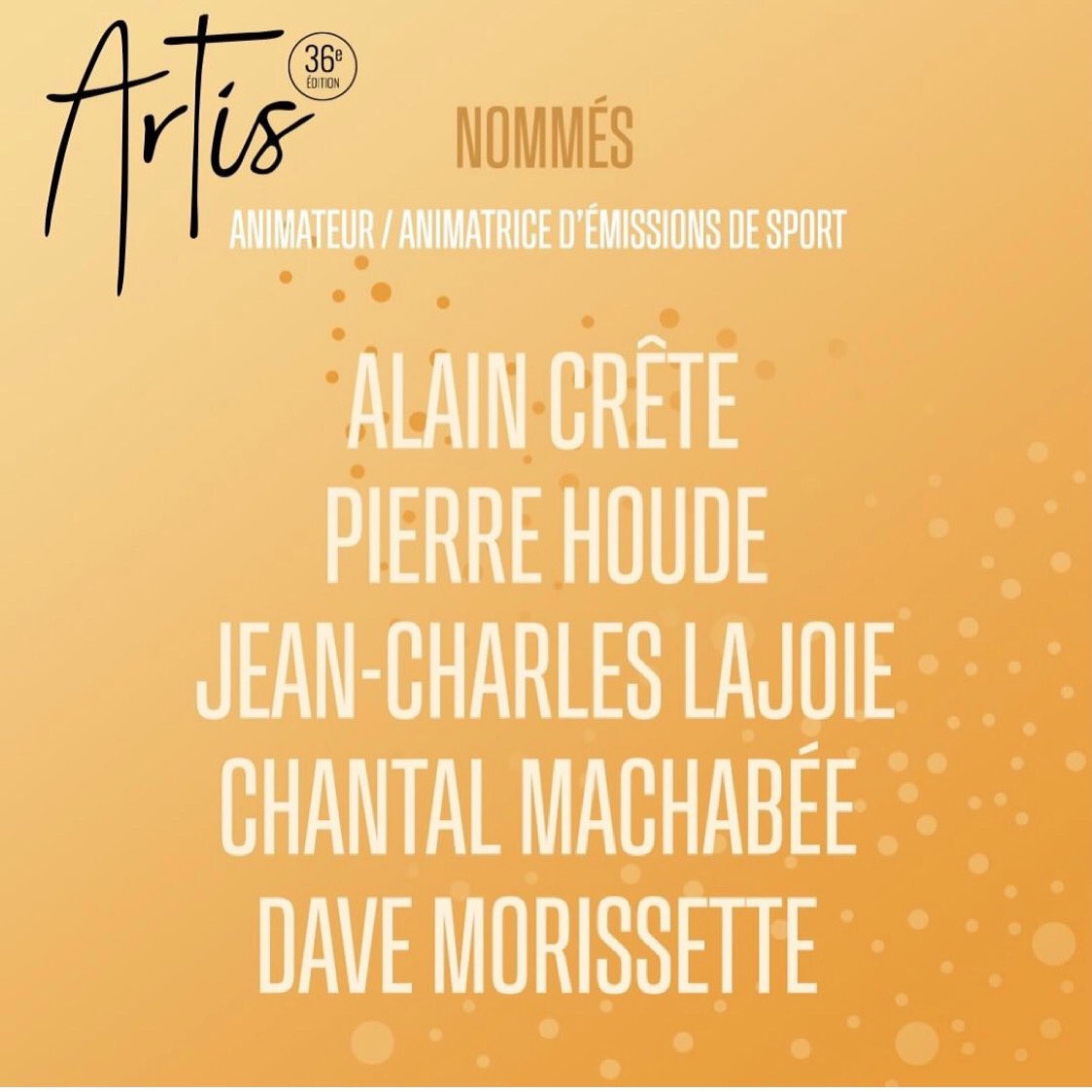 ChantalMachabee's tweet image. Très heureuse de faire partie de ce merveilleux groupe des nommés au Gala Artis!!! Merci d’avoir pensé à moi encore cette année!! Toujours un gros bonheur! Et toutes mes félicitations à mes collègues!! 🙏❤️ #Artis2021