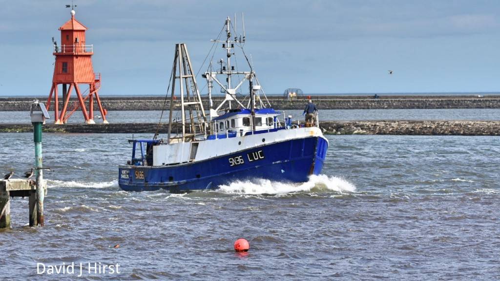 david1hirst's tweet photo. Fishing boat SN36 Luc on the #RiverTyne on 29/03/21 - she has now been officially retired after 40+ yrs service. She'll be missed around the #NorthShields fish quay | @NorthShieldsBC @Old_LowLight @YourFishingNews #Tyne #RiverTyne https://t.co/b5tgyCerK8