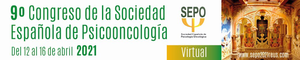 📌 9o Congreso Virtual de la Sociedad Española de Psicooncología

🗓 12 al 16 de Abril

📝 Inscripciones 👉🏼 sepo2021reus.com/inscripcion/

🗂 Programa Científico: sepo2021reus.com/programa-cient…

#SEPO2021Reus