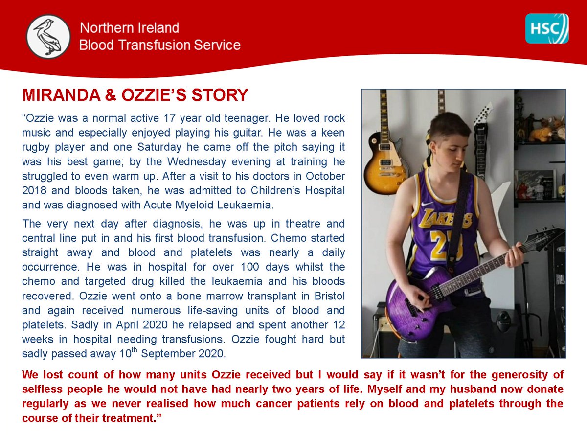 GiveBloodNI's tweet photo. Please read Ozzie's story, kindly shared by his mum Miranda. His mum is hoping at least 18 new donors will donate blood before what would have been Ozzie's 18th birthday on 7th May. His home town was Magherafelt and we are there next week, give us a call to help reach #18before18 https://t.co/b3EIXbQGlw