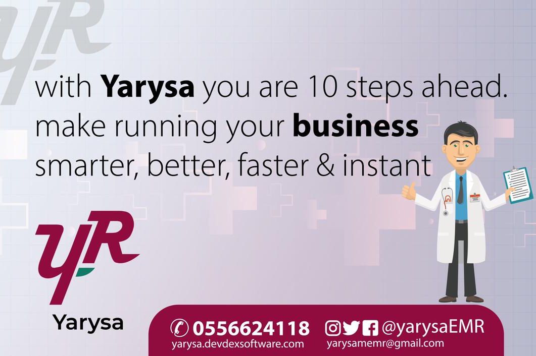 YarysaEMR's tweet photo. If you’re thinking of upgrading your Medical business think Yarysa. With Yarysa your hospital or medical facilities are above the rest. #business #ebusiness #erm #hmr #hmrgh #emrghana #ghana #itgh #techghana #tech #techbusiness #health #ehealth #softwaredeveloper #software https://t.co/iFLGYG3X9c