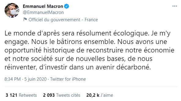 Mr. <a href="/EmmanuelMacron/">Emmanuel Macron</a> et <a href="/BrunoLeMaire/">Bruno Le Maire</a> vous vous êtes engagés à ce que le "monde d'après" soit résolument écologique, et la relance économique  verte et décarbonée.  La #ChapelleDarblay est le symbole de cet avenir que vous proposez. 
Agissez pour sa survie !