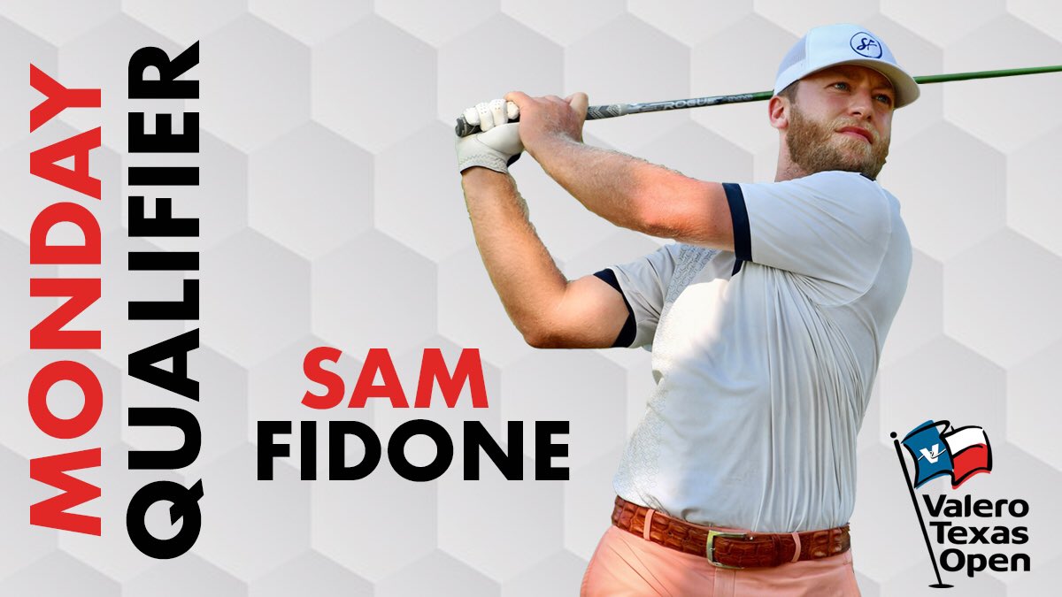 Congratulations to APT member Sam Fidone (@SamFidone) on Monday Qualifying for the <a href="/PGATOUR/">PGA TOUR</a>’s <a href="/valerotxopen/">Valero Texas Open</a>. His last PGA TOUR start came at the <a href="/HouOpenGolf/">TCHHouOpen</a> last fall.