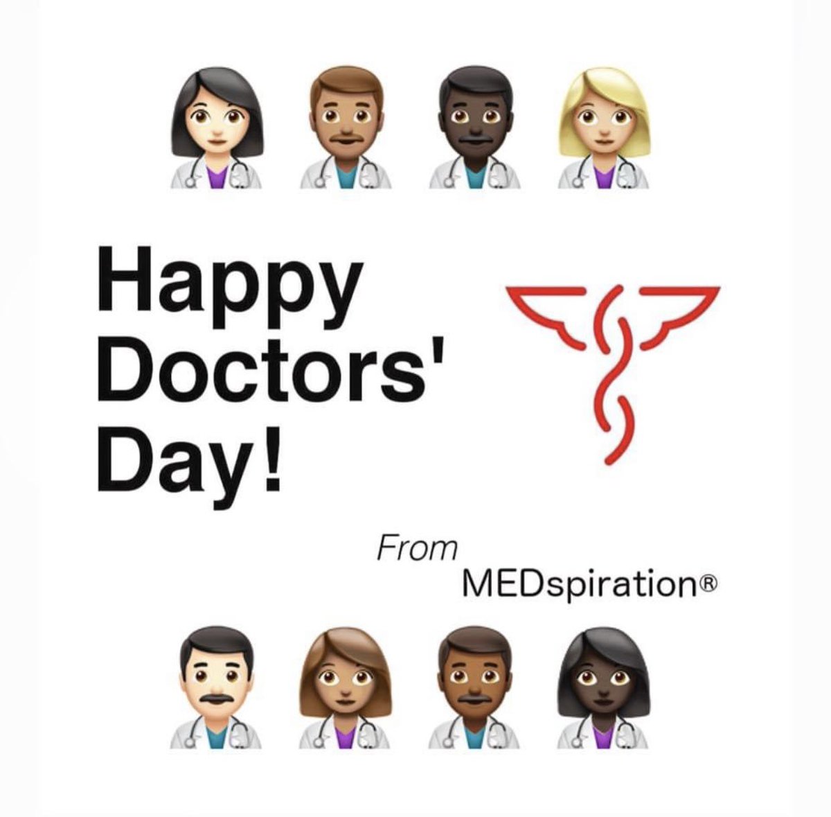 MEDspirationNFP's tweet photo. Happy National Doctors' Day to all the wonderful doctors out there! Your sacrifice forms the foundation upon which our work is built ❤️. Which doctor has MEDspired you the most? Celebrate them by TAGGING them below! 🎉🎊❤️🌎
#MEDspiration https://t.co/HgS1rGQXSp