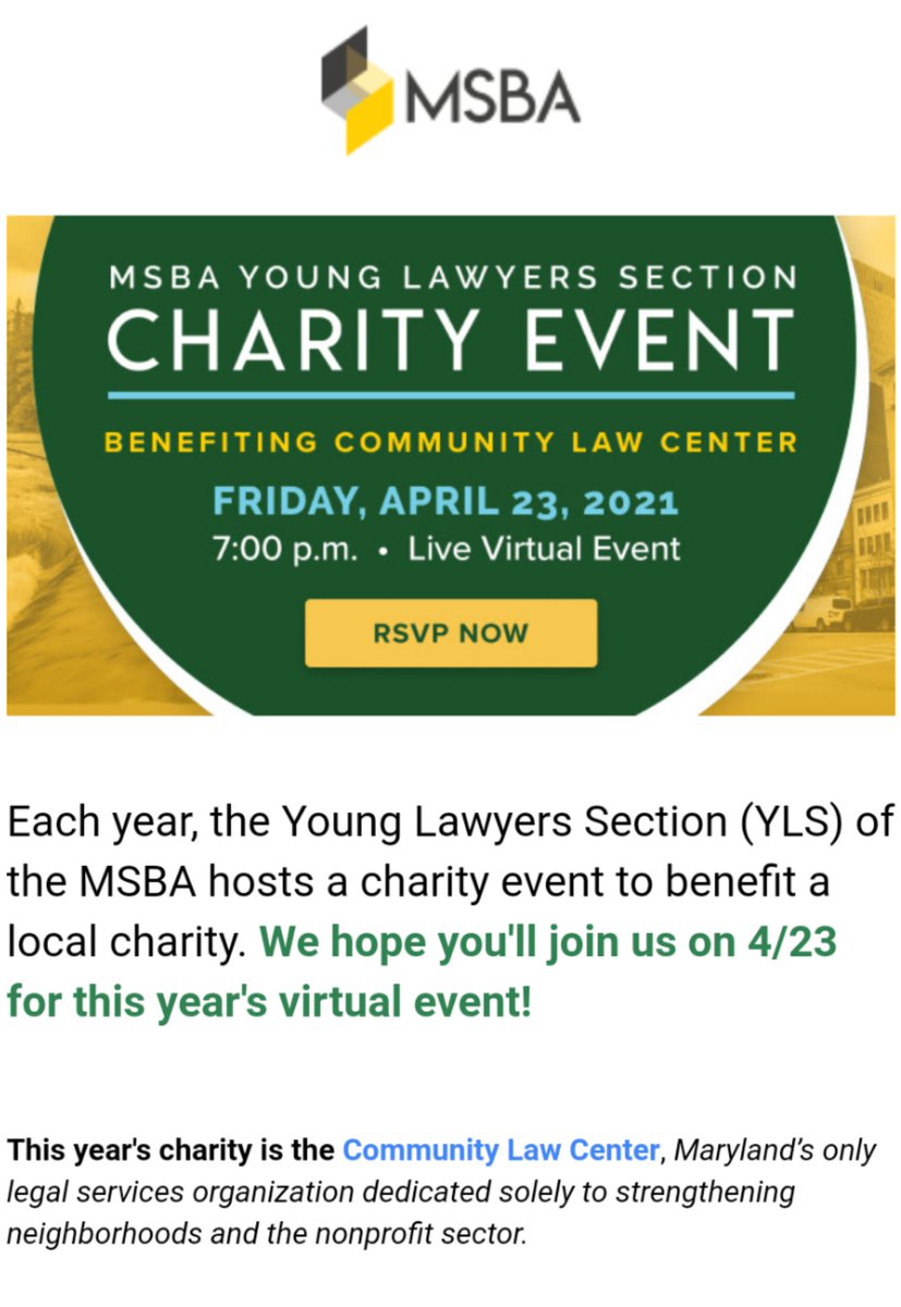 Join the MSBA for its annual YLS charity event on April 23! Celebration begins at 7pm. See link for more details: msba.org/product/young-…