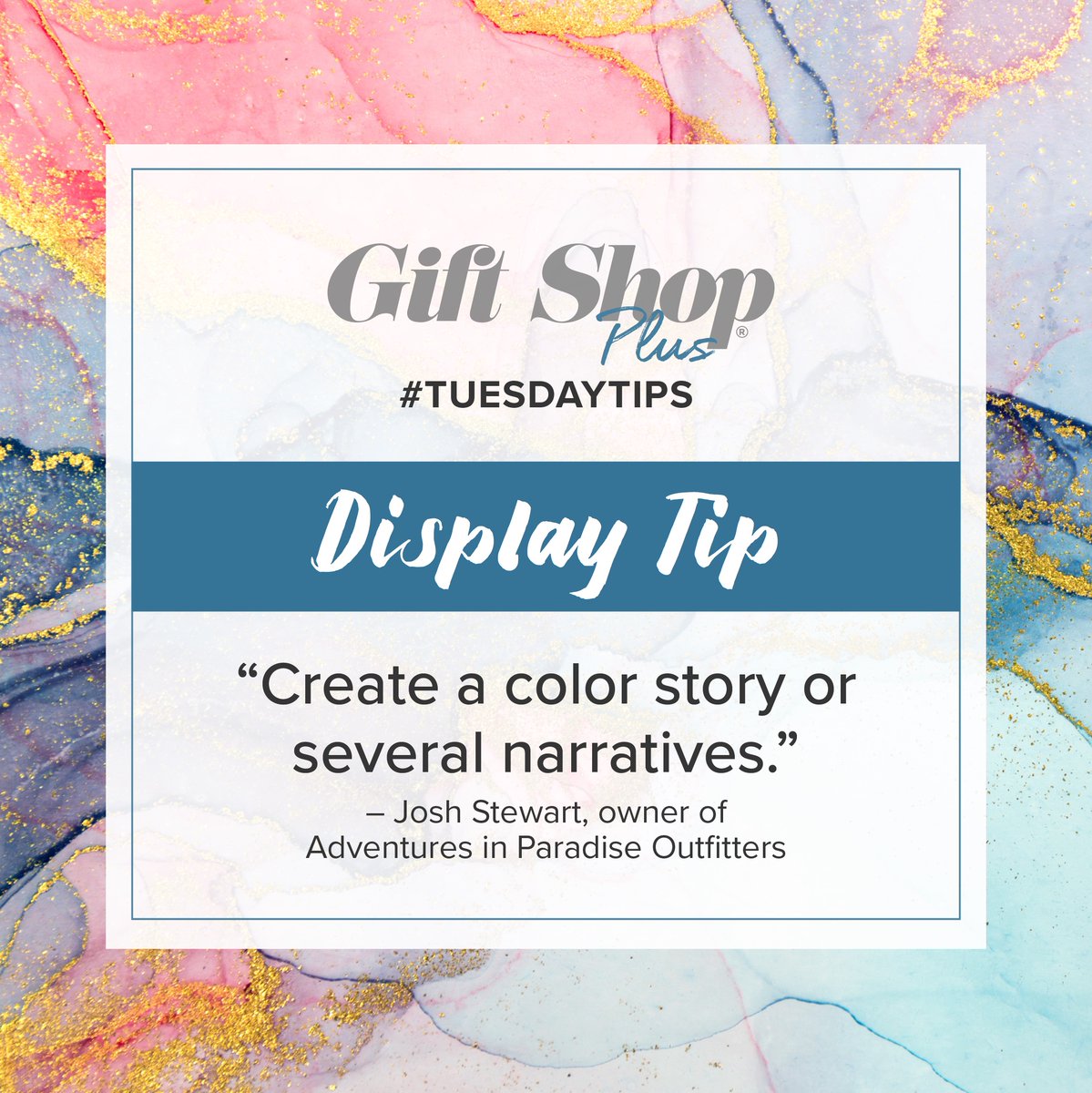 giftshopmag's tweet image. “I like to create a color story or several narratives such as going fishing or hanging out — it makes an ever-changing art piece in here.” — Josh Stewart, owner of Adventures in Paradise Outfitters. #TuesdayTips #DisplayTip
