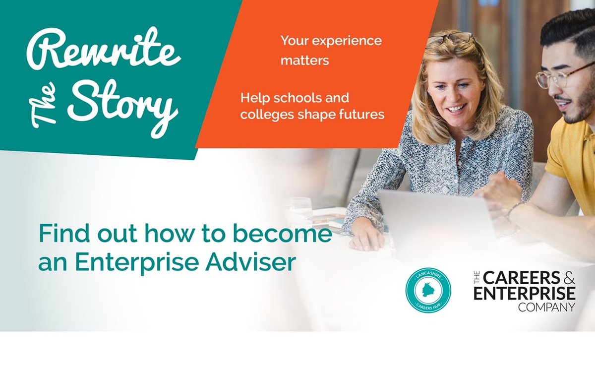 An Enterprise Adviser is a volunteer from business who works closely with headteachers &amp; senior leadership teams in schools/colleges to provide strategic support. 

Interested? 
Able to give around 8 hours of time a month over year?
bit.ly/2OFtAOa
@LancsSkillsHub