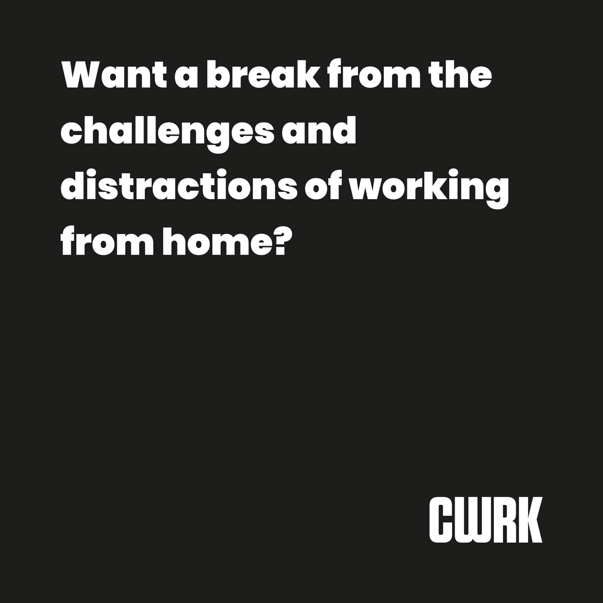 Retain your focus &amp; productivity in a coworking space. Register your interest in CWRK today:

wearecwrk.co.uk

#cowork #coworking #tuesdayvibes #tuesdaythoughts #workspace