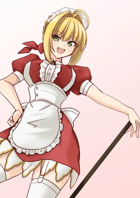 アカマコトさん(@akamkt )のメイドネロちゃまのデザインお借りしました!
メイドネロちゃまカワイイデスネ!
#FGO #FateGO 
