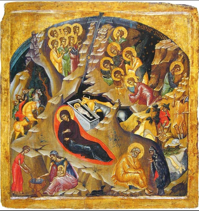 CoftheRedeemer's tweet photo. Holy Tuesday. Find the whole reflection here (https://t.co/Ial7zFKBlq). Image: “Icon of the Nativity,” Unknown artist (Greece, 15th century) https://t.co/4Bp935IttV