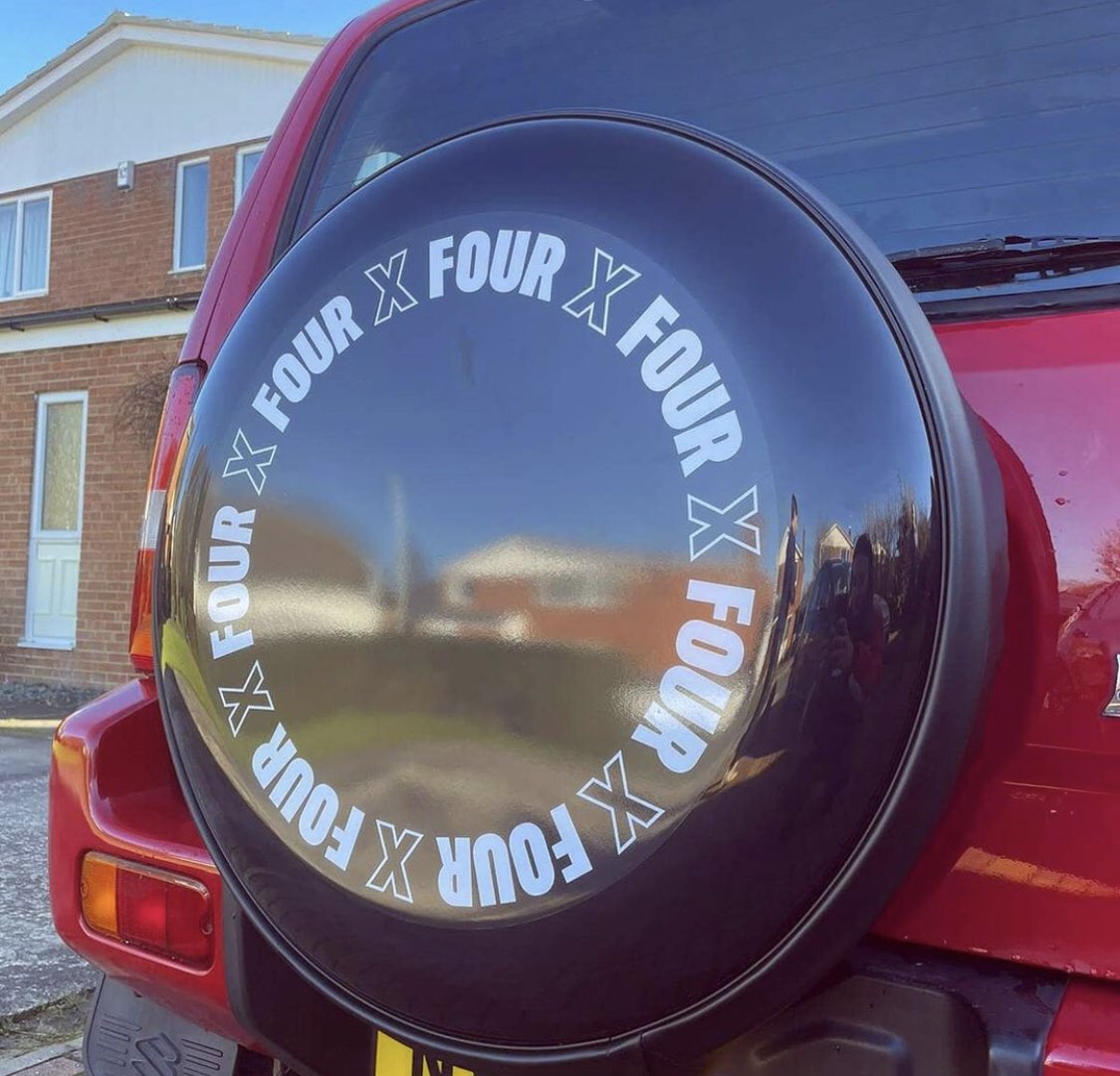 TopNotchSigns's tweet photo. Printed wheel cover specialists #wheelcovers #4x4 #print #graphics https://t.co/RjLmMbNGhN
