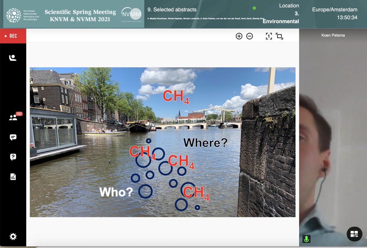 msmjetten's tweet photo. #methane cycle #microbiology in Amsterdam canals at #SSM2021 @KNVM_online by @koen_pelsma @CUWelte @JoshuaFDean et al supported by @NESSCresearch @Radboud_Uni @ERC_Research @SIAMmicrobes https://t.co/xNDWqmDM5K