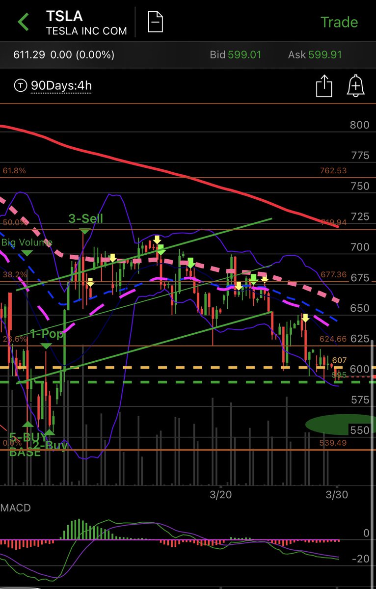  $TSLA 600 hold was good for 30% scalp... any early strength to 605-607 today is a  put entry towards 594, 584, 565.