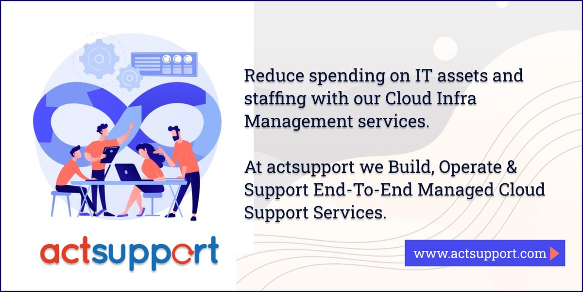 actsupport's tweet photo. Reduce your spending on IT assets & staffing with actsupport Cloud Infrastructure Management
https://t.co/uUD8gyuQaY
#actsupport #IT #cloudinfrastructure #virtualprivatecloud #cloudsupport #AWS #Azure #VMware #outsourcedwebhostingsupport https://t.co/FHNoTKyZ5B