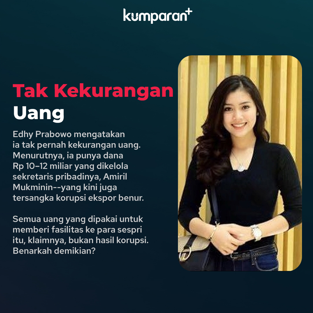 Setelah Iis, terkuak pula nama lain saat KPK memeriksa salah satu sekretaris pribadi Edhy yang ditetapkan sebagai tersangka, Amiril Mukminin. Dari situ, terungkap bahwa uang benur mengalir dalam bentuk mobil dan penyewaan apartemen untuk berbagai pihak. Seperti apa ulasannya?