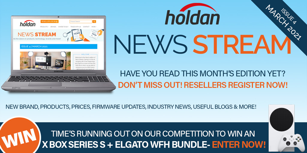 HoldanBlog's tweet photo. Holdan News Stream Issue 4 Update! New products, great tech and a great read!
LAST CHNACE to win an Xbox Series S plus WFH bundle!

Register Now! (Reseller Only)
#holdanresellers #newsletter #newsstream #Elgato

https://t.co/NjDr95W3Wo https://t.co/SYJ1wZjnQ6