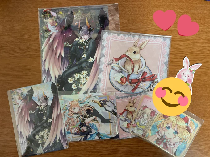 ありすちゃん(@Alice39r )のお店のお品物受け取りました??どれも綺麗で可愛い*.(๓'͈ ˘ `͈๓).*
ペーパーのポストカードも3枚も付いててびっくりでした!掲載許可もらったので載せちゃいます?ありがとう〜?✨ 