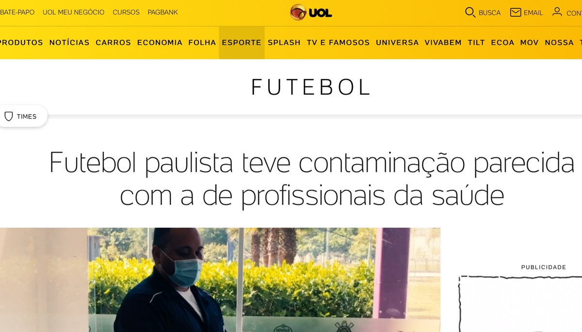 Miguel Nicolelis Estudo Realizado Na Faculdade De Medicina Usp Mostra Que Taxa De Infeccao 11 7 De Jogadores De Sp Pelo Coronavirus Foi Equivalente Ao De Profissionais De Saude E Muito