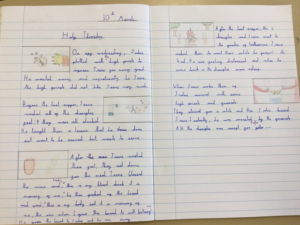 Y6StLukesFrod's tweet photo. This morning, we have been finding out about the events and the importance of Spy Wednesday and Holy Thursday ๐๐ป #servant #newcommandment #HolyWeek2021 https://t.co/2uJaRqEjjI