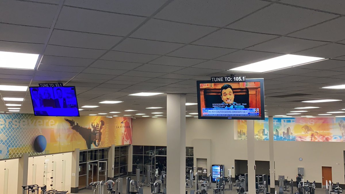 rmhines's tweet photo. When did @FoxNews start using the word #woke so much? Always seeing my news side-by-side at the gym. https://t.co/v9v1gQAbzq