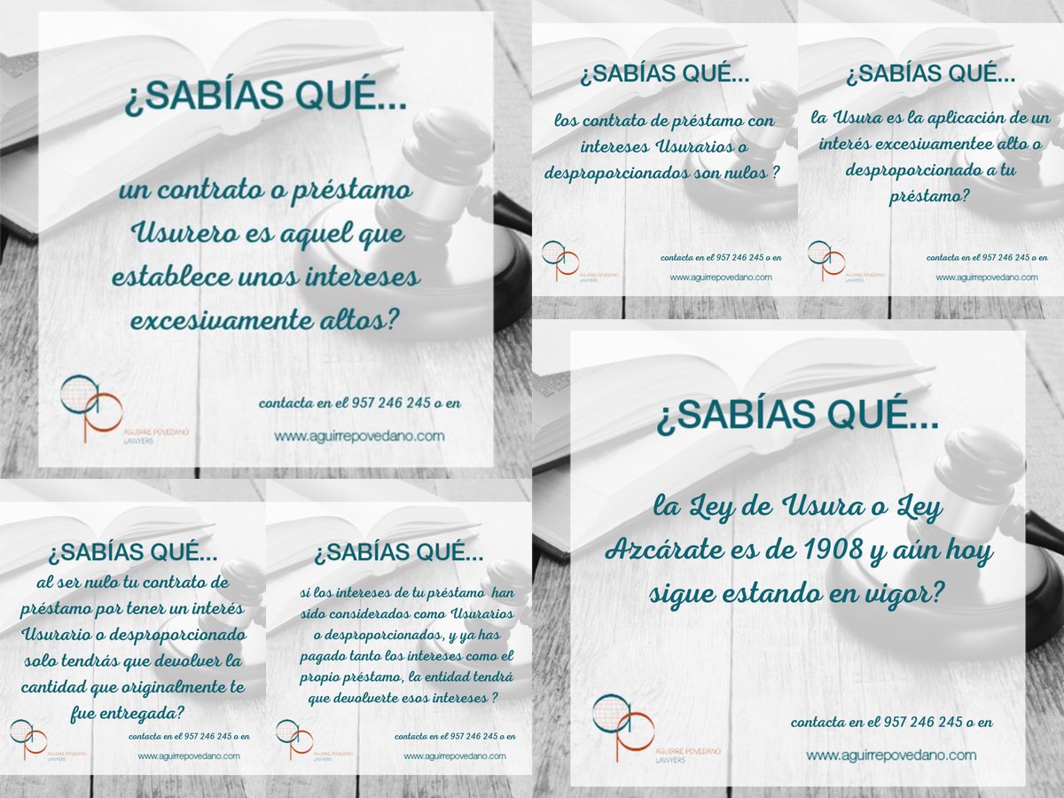 #aguirrepovedanoabogados #usura #intereses #abusividad #reclamaciones #lawyers #córdoba #lamejorbatallaeslaquenoselibra