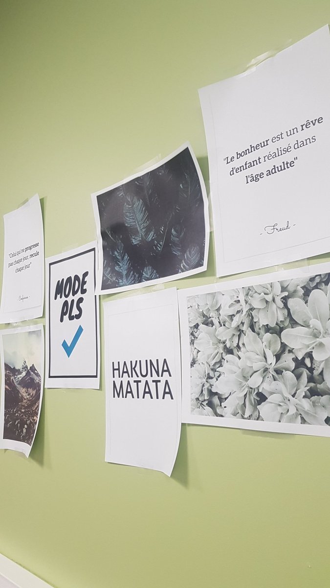 Au sein du lycée la salle BTS a été aménagée avec des affiches détentes !