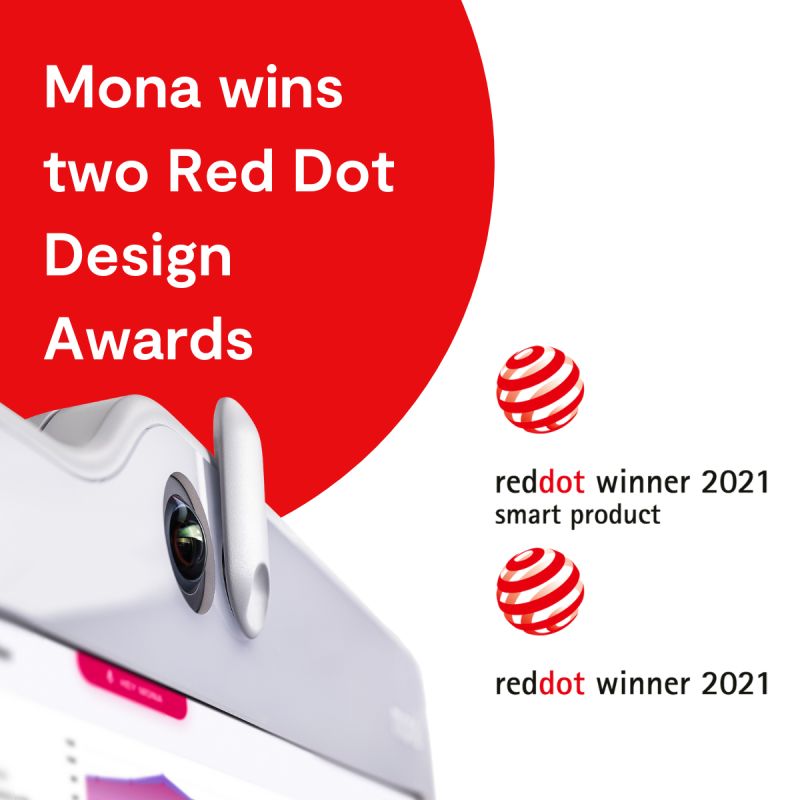 ClinomicAI's tweet image. Exciting news: Mona has won not one, but two prestigious Red Dot Design Award 2021! We are immensely proud and humbled by this international recognition for our product design and usability. @reddot