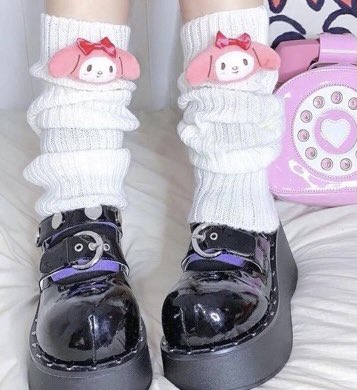 heartzjpg's tweet image. my melody loose slouch socks