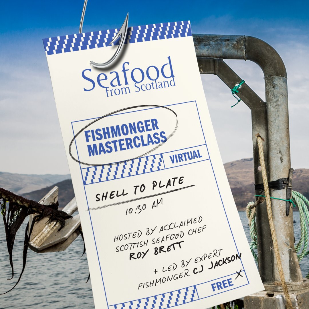SeafoodFromScot's tweet photo. We can't wait for tomorrow's #fishmongermasterclass. We'll be sharing tips on how to get the most from Scottish shellfish, while CJ and Roy face off in a cooking battle from shell to plate! Want to join us? Click here: https://t.co/0kcglSmIz2 @CJKentSeafood @OndineEdin https://t.co/08DWoW5hgO