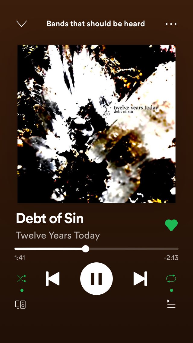 No matter how many times I hear this track #debtofsin by @twelveyearsband when it pops up on any of my playlists I always end up saying to myself FUCK!!! This is an awesome song everyone needs to go check them out right NOW!!!! 🤘🏻🔥🤘🏻🔥 #banger #newmusic #TYTarmy