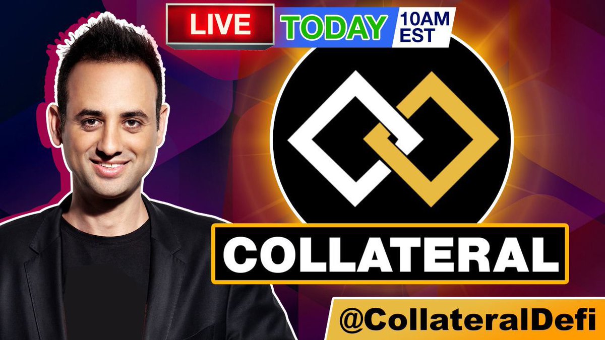 CollateralDefi's tweet photo. Watch our advisor @cryptomanran LIVE on @YouTube  talking about #Collateral $COLL 📹⤵️

https://t.co/Xb7f1ptCCb https://t.co/dsoUTg4Yg1