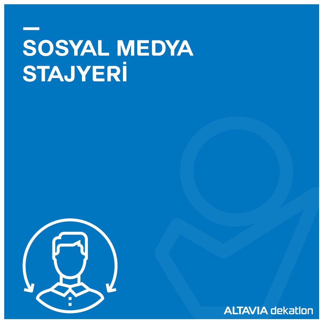 🧐Sosyal Medya Stajyeri arıyoruz.

Location 📍Akasya Kent Kule
Application 👉🏻 cv@altavia-dekatlon.com