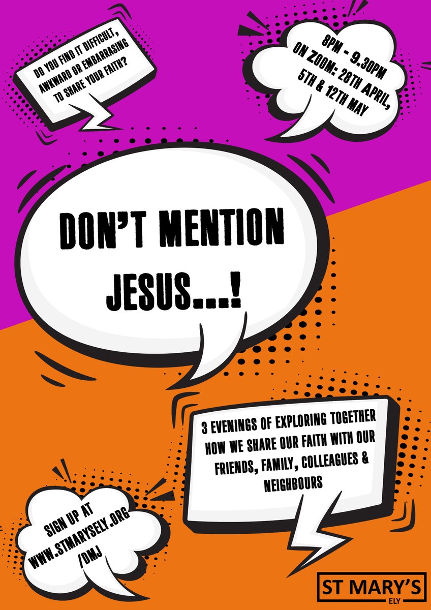 Get the dates in your diary for... Don't Mention Jesus!