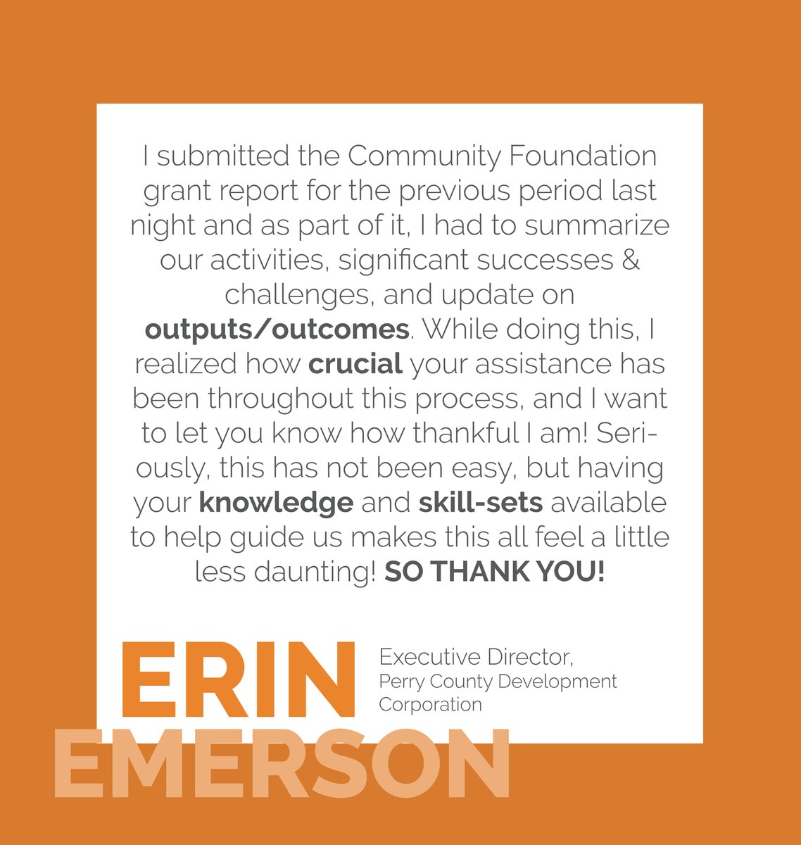 AboutTransform's tweet photo. These are the messages we love to receive from clients! 

How might a partnership with our team of #Transformers make your work a little easier?

#TestimonialTuesday #AccelerateYourImpact https://t.co/2arlWop1Kp