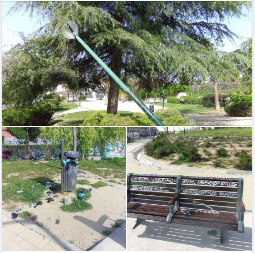 Somos_Pozuelo's tweet photo. No es la primera vez que nos encontramos con que el gobierno del PP de Quislant tarda meses en solucionar los problemas de #Pozuelo En este caso es el vergonzoso estado del parque en la calle Ruperto Chavarri como dice la AAVV de Los Horcajos. 
¿Cuánto tardarán esta vez? 👇🤦‍♀️ https://t.co/k8Opu6zRFl